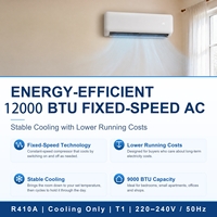 Climatiseur mural split à vitesse fixe 12000 BTU, refroidissement seul, R410a T1, pour usage domestique et commercial en Afrique