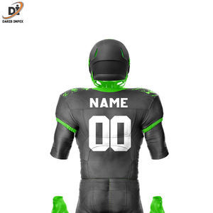 Juego de uniformes de fútbol americano sublimados transpirables personalizados con nuevo diseño de logotipo estampado personalizado para uniformes deportivos de equipo - Product Image 5