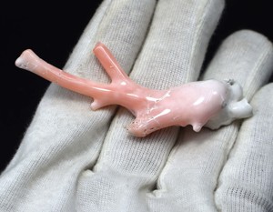 Estilo japonés 78X20MM áspera piedra pulida Piel de Ángel Blanco Natural Coral palo de piedras preciosas sueltas en estilo japonés tradicional - Product Image 5