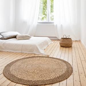 Tapis de salon, rond tissé à la main, tapis du Vietnam, tapis rond bohème, tapis rond pour porte, tapis vintage - Product Image 1