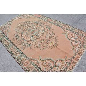 Classique Beige Vert 5.6X9 pieds Vintage Tapis Turc Laine Grande Surface Patchwork Motif avec Support En Latex pour Couloir Chambre Utilisation - Product Image 4