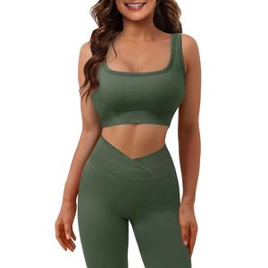 2024 Women's Plus Size Seamless Yoga Sports Bra and <b>Romper</b> Onesie Fitness Leggings Set for Running and Workout - Product Image 1