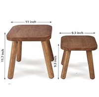 Tabouret de Bar Moderne Minimaliste en Bois de Haute Qualité Nouveau Design en Bois Naturel Fait à la Main pour les Restaurants Café Forme Irrégulière