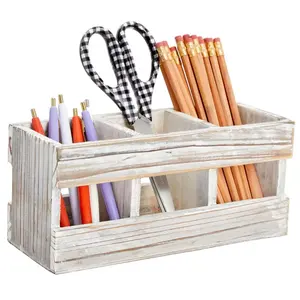 Wood Pens Pencils Holder Cup for Desk Remote Control Holder, Utensil Holder, Organizer Caddy