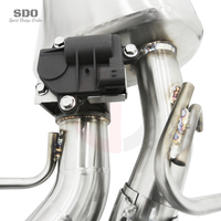 Échappement arrière SDO en acier inoxydable poli miroir avec soupape électronique pour Mercedes-Benz CLS550 4.7 V8 2010-2016 avec silencieux