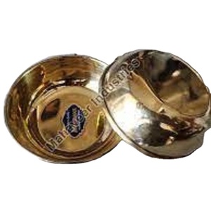 Brass Candle Bowl Hammered - Product Image 1