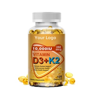Integratore di salute vitamina K2 MK7 Softgel vegano materia prima 5000iu vitamina D3 K2 capsule