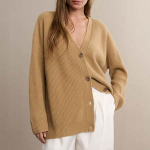 Cárdigan de Lana Moderno para Mujer, Invierno, Color Sólido, Botones, Tejido Transpirable y Duradero, para Uso Casual, Oficina y Combinaciones de Temporada - Product Image 1