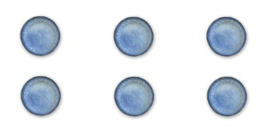 Set di 6 Ciotole in Ceramica con Bordo Irregolare, Smaltatura Reattiva, Minimalista Lucida con Rilievo e Stampa Digitale Poseidone di Excelsa - Product Image 5