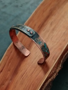 <b>Pure</b> <b>copper</b> <b>bracelet</b> with twisted rope design for arthritis pain relief handmade healing meditation wellness energy therapy - Product Image 5