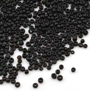 Opaque Matte Black 8mm & 4mm Round Seed <b>Beads</b> Loose Spacer <b>Crystal</b> <b>Lampwork</b> <b>Glass</b> <b>Beads</b> for Jewelry & Decorative Lighting - Product Image 3