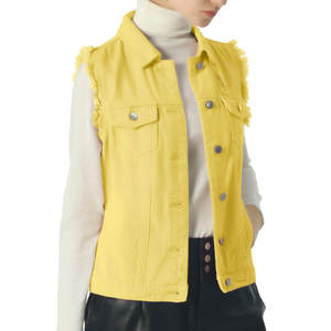 Gilet en jean pour femme de haute qualité, nouvelle mode, tissu respirant, décontracté, tendance, vêtement d'extérieur, gilet en jean pour femme - Product Image 3