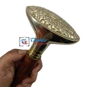 Bastón de Madera con Mango de Latón, Estilo Moderno Vintage, Chapado en Oro, Hecho a Mano, Bastón Duradero - Product Image 5