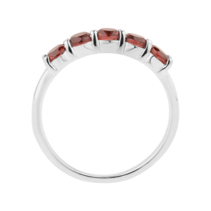 Shah Gems Women's Natural <b>Garnet</b> <b>Ring</b> in 925 Sterling Silver Rhodium Plated Fine Jewelry for Everyday Wear - Product Image 3