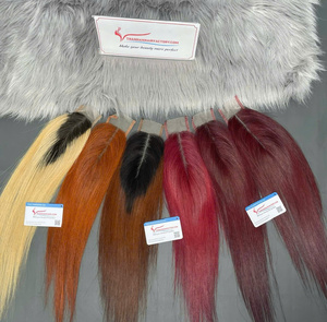 Produit phare : Extensions de cheveux humains avec closure frontale, couleur brillante, nombreuses textures - Product Image 6