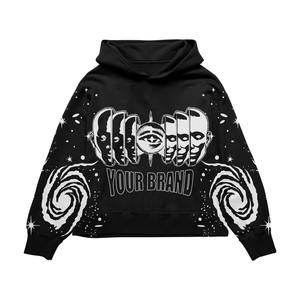 Sudadera con Capucha Estampada de Felpa Gruesa Orgánica 100% Algodón Ecológica de 500 Gramos para Hombre de Invierno - Product Image 2