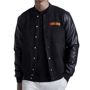 Chaqueta universitaria de poliéster 100% personalizada para hombre, chaqueta con letras de alta calidad con logotipo frontal, colección de invierno 2025 - Product Image 1