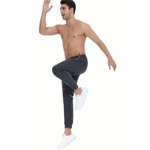 Pantalones Deportivos Ligeros de Poliéster/Algodón con Cordón, Elásticos, para Hombre, con Logotipo Personalizado, Casuales, Simples, al por Mayor, Ropa Deportiva para Gimnasio - Product Image 6