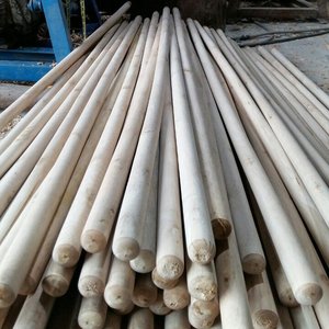 Palos de escoba de hilo italiano con sombrero negro largo de 120cm de longitud hechos de madera de Vietnam palo recto con recogedor de madera - Product Image 6