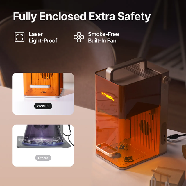 XTool F2 Portable Diode Laser Engraver High Precision Marking Machine for Metal Wood Leather & Acrylic New