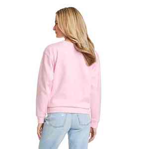 Premium femmes surdimensionné col montant imprimé paillettes Badge avant sweat doux coton hiver pull - Product Image 5