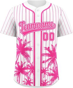 Maillot de baseball personnalisé pour hommes Softball Shirt Sublimé Button Up Tackle Twill Letters Embroidered Team Name Number USA Style - Product Image 4