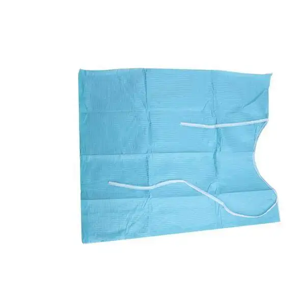 Bavoir dentaire jetable bleu de 80 feuilles pour salon de beauté et restaurant Serviettes foulards en papier médical imperméables pour patients âgés Bavoirs de laçage