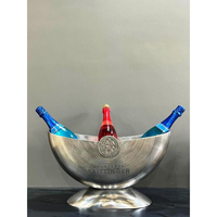 Baignoire de luxe en métal à double paroi pour refroidisseur à glace, idéale pour bar, hôtel, fête, présentoir à vin ou centre de table
