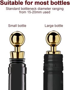 <b>Wine</b> Stopper for <b>Wine</b> Bottles Reusable With Silicone Good Sealing Leak Proof Freshness Suitable for Home Hotels Club Bar Venues - Product Image 2