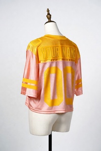 เสื้อฟุตบอลอเมริกันแบบตาข่าย - รับผลิตตามสั่ง MOQ ต่ำ พิมพ์ลายได้ตามต้องการ เสื้อผ้าแฟชั่นสำหรับทุกเพศ ชุดกีฬาลำลอง เสื้อผ้าและเครื่องแต่งกาย - Product Image 2