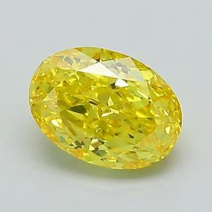 Diamante suelto de laboratorio amarillo vivo elegante con corte de forma ovalada de 1 Ct para anillo de compromiso VS1 Diamante Suelto de claridad para la fabricación de joyas - Product Image 1