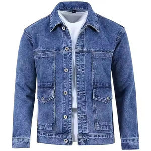 Custom Made Latest Design Vintage <b>Denim</b> <b>Jacket</b> for <b>Men</b> OEM Trending Fashion Top Selling Stand <b>Hooded</b> Custom Colors Sizes - Product Image 2
