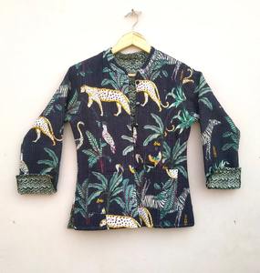 Chaqueta de cintura Kantha Vintage, ropa de temporada de invierno, estilo de moda, chaquetas Kantha de cintura Vintage, Kimonos Kaftans, Abrigo acolchado hecho a mano - Product Image 4