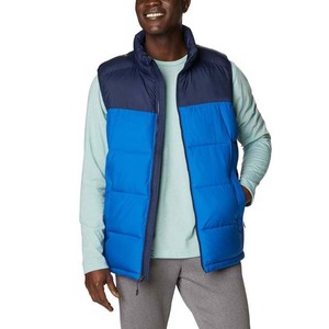 Nuevo Chaleco Acolchado de Invierno para Hombre, Diseño Personalizado OEM, Color en Contraste, Lona de Poliéster Impermeable, Cuello Alto, Cremallera Completa - Product Image 1