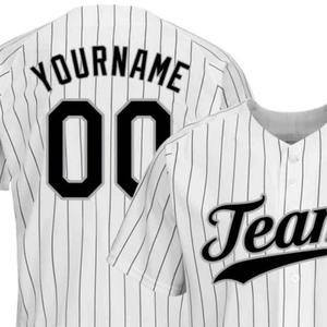 Camiseta de Béisbol Juvenil en blanco a rayas auténtica ropa de softbol transpirable ropa deportiva camisetas de béisbol para adultos Color personalizado - Product Image 3