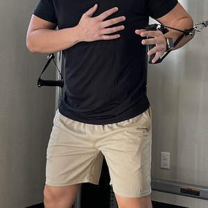 Shorts de course longs pour hommes avec poches, séchage rapide, respirants et anti-plis, fermeture à cordon, couleur/logo personnalisable - Product Image 4