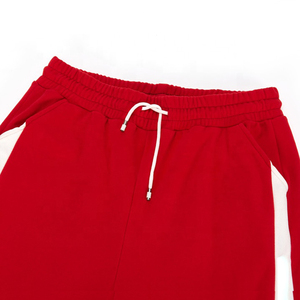 Ropa de calle personalizada de cintura alta para mujer, pantalones de chándal de lana, venta al por mayor, cierre de cintura elástica frontal plana para invierno - Product Image 5