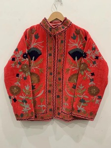 Suzani brodé court velours veste indien court doux manteau vêtements d'hiver veste manteau Floral femmes manteau - Product Image 4