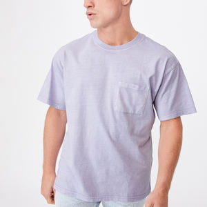 ริงเกอร์ผ้าฝ้าย100% โอเวอร์ไซส์สำหรับผู้ชายมีทุกข์หนัก220กรัมถักสไตล์ทางการโลโก้ตามสั่ง - Product Image 5