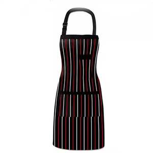 Delantal de babero de cocina con estampado personalizado de material de algodón 100% de calidad exportadora con logotipo privado - Product Image 2
