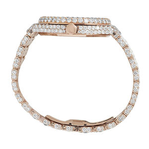 Montre en acier inoxydable sertie de quartz et de moissanite - Édition limitée Marque de luxe de mode VVS - Product Image 3