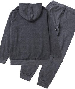 ชุดเซ็ตเสื้อฮู้ดดี้และกางเกงวอร์มพิมพ์ลายพัฟฟ์แบบกำหนดเอง ชุดฮู้ดดี้และกางเกงจ็อกกิ้งสำหรับผู้ชายและผู้หญิง - Product Image 2