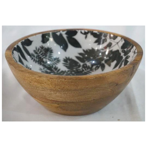 Cuenco de ensalada con estampado de esmalte de madera hecho a mano para servir aperitivos, personalizado, único, elegante, clásico, personalizado, con impresión de logotipo disponible - Product Image 3