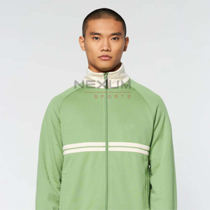 Veste de survêtement en polyester pour hommes Logo personnalisé Athlétique Zip Up Sports Survêtements Couleur dernière veste coupe-vent pour hommes - Product Image 3