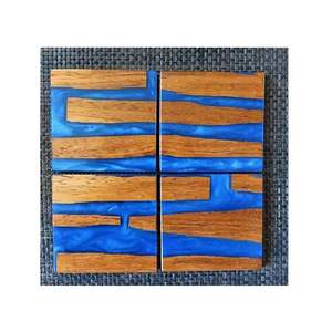 Nouveau style de conception anti-dérapant hexagone fendu résine thé tasse à café mariage époxy marbre bois résine caboteur et meilleure vente caboteur - Product Image 6