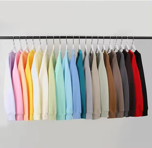 เสื้อสเวตเตอร์คอกลมสำหรับผู้ชายและผู้หญิงผ้าฟลีซโอเวอร์ไซส์ทำจากผ้าฝ้าย300gsm ตามสั่งเหมาะสำหรับฤดูหนาว - Product Image 5