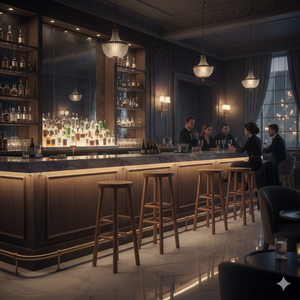 SOLOBEAT Tabouret de bar rond sans dossier en teck massif, moderne et écologique, pour bar à domicile et usage commercial - Product Image 2