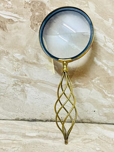 Lupa de latón marítimo Vintage antiguo con mango único resistente, artesanía de Metal artesanal inusual, artículo coleccionable de regalo - Product Image 5