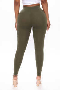 Leggings Verdes de Cintura Alta para Mujer, Elásticos, Ideales para Ropa Urbana y Estilo Diario, de Antique Fashion - Product Image 2