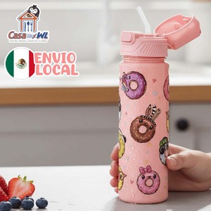 Botella de agua infantil con dibujos animados Casamax WL de 750 ml, de plástico, para uso escolar, con correa, para beber directamente, para el regreso a clases - Product Image 6